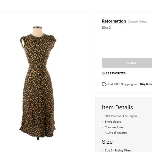 REFORMATION DRESS - Picture 2 of 2